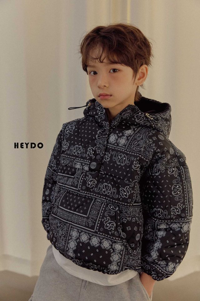 Heydo - Korean Children Fashion - #childrensboutique - Paisley Padded Anorak - 10