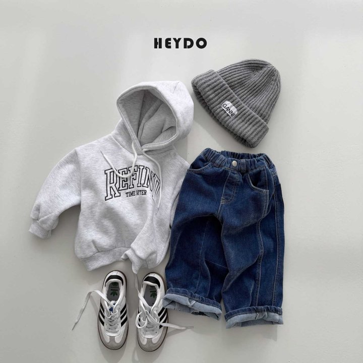 Heydo - Korean Children Fashion - #childrensboutique - Cut Velvet Denim Pants - 9