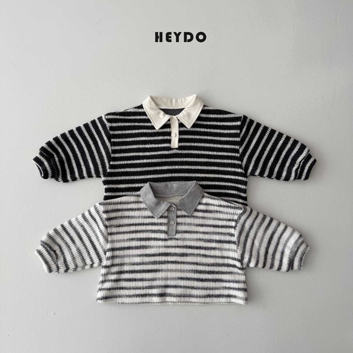 Heydo - Korean Children Fashion - #childrensboutique - Knit Stripe Tee