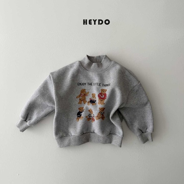 Heydo - Korean Children Fashion - #designkidswear - Bear Turtleneck Sweatshirt - 2