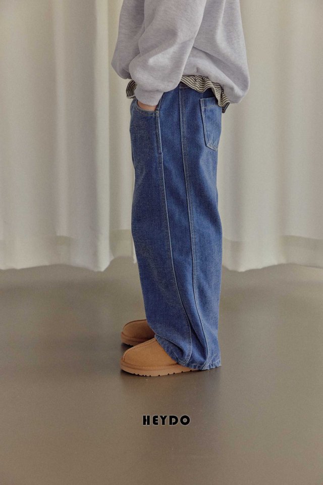 Heydo - Korean Children Fashion - #designkidswear - Cut Velvet Denim Pants - 10