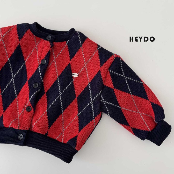 Heydo - Korean Children Fashion - #designkidswear - Argyle Knit Cardigan - 6