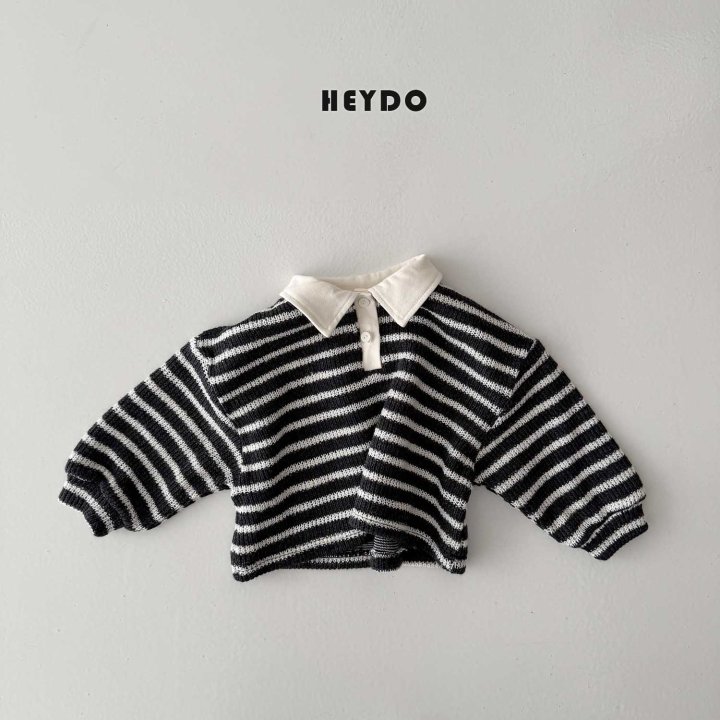 Heydo - Korean Children Fashion - #designkidswear - Knit Stripe Tee - 2