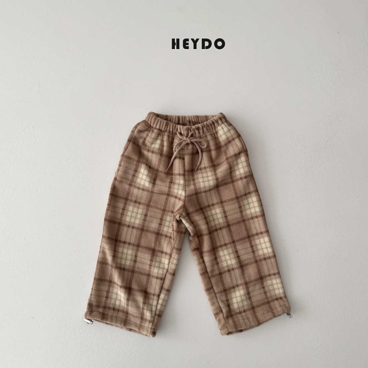 Heydo - Korean Children Fashion - #designkidswear - Check Fleece Pants - 5