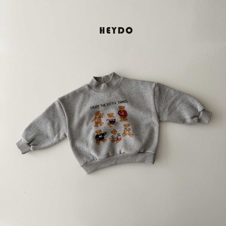 Heydo - Korean Children Fashion - #discoveringself - Bear Turtleneck Sweatshirt - 3