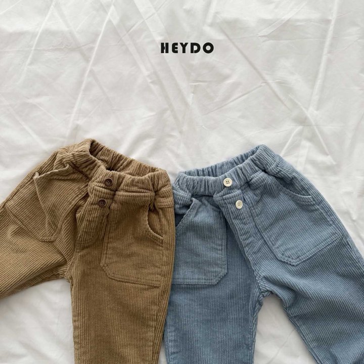 Heydo - Korean Children Fashion - #discoveringself - Button Corduroy Pants