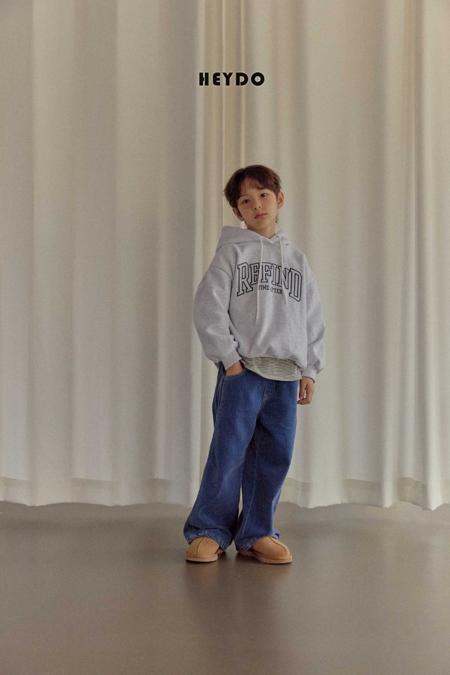 Heydo - Korean Children Fashion - #fashionkids - Cut Velvet Denim Pants - 12