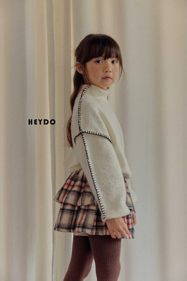 Heydo - Korean Children Fashion - #kidsshorts - Fluffy Turtleneck Knit Tee - 9