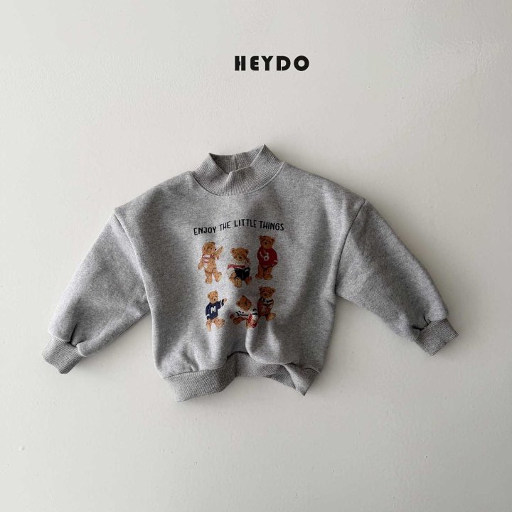 Heydo - Korean Children Fashion - #kidsshorts - Bear Turtleneck Sweatshirt - 5
