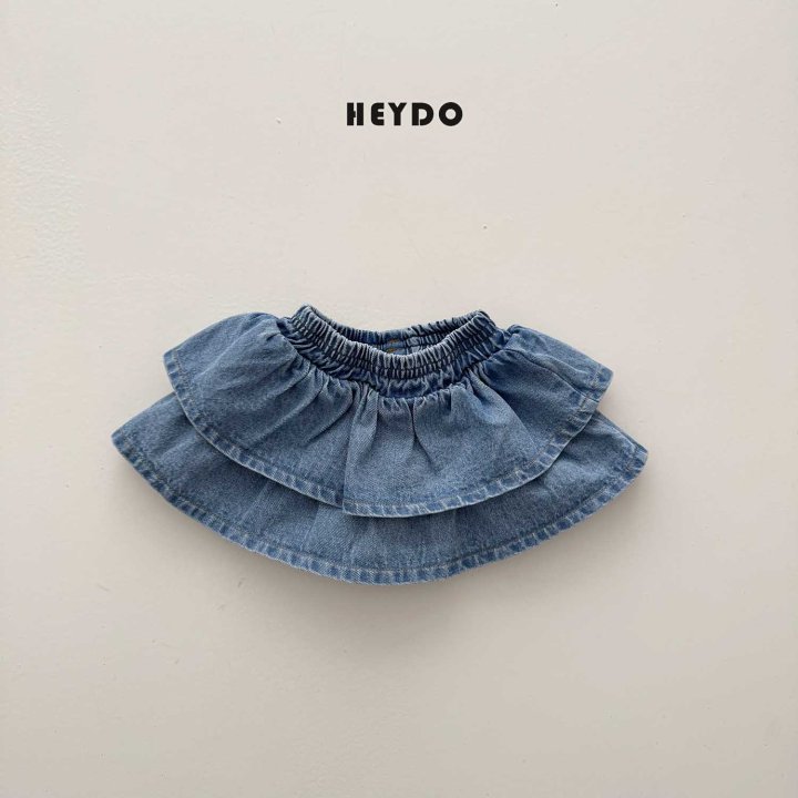 Heydo - Korean Children Fashion - #kidsshorts - Winter Denim Tiered Skirt
