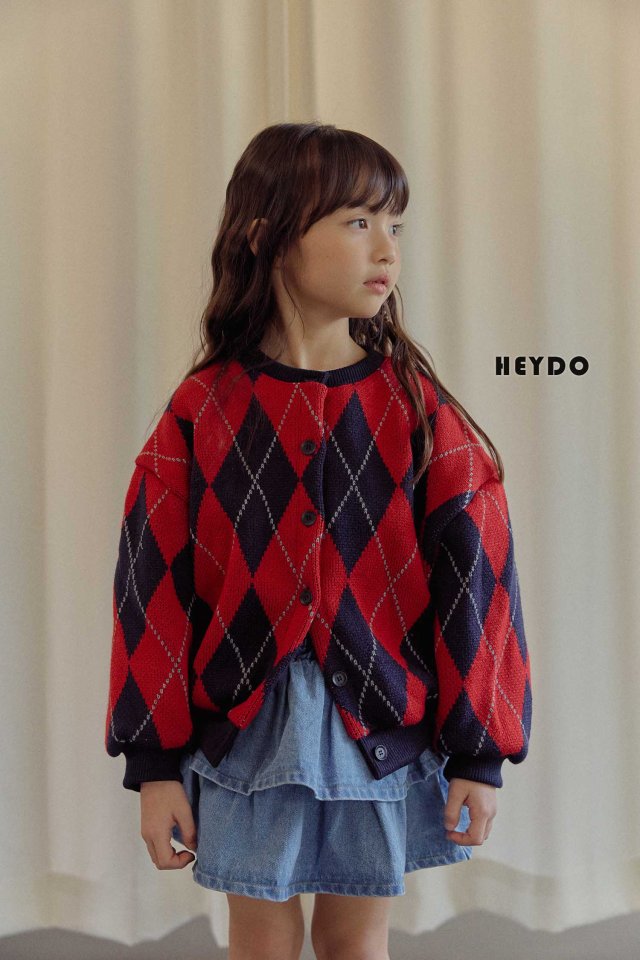 Heydo - Korean Children Fashion - #kidsshorts - Argyle Knit Cardigan - 9