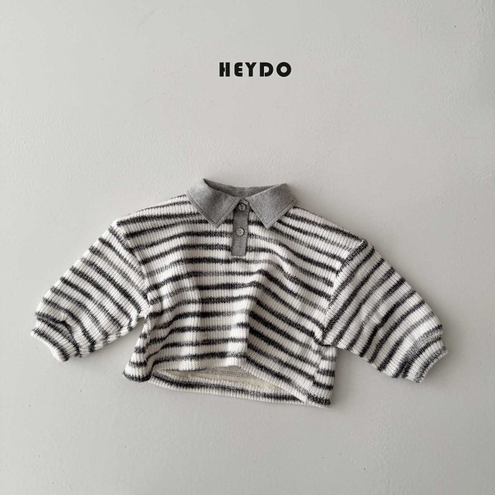 Heydo - Korean Children Fashion - #kidsshorts - Knit Stripe Tee - 5