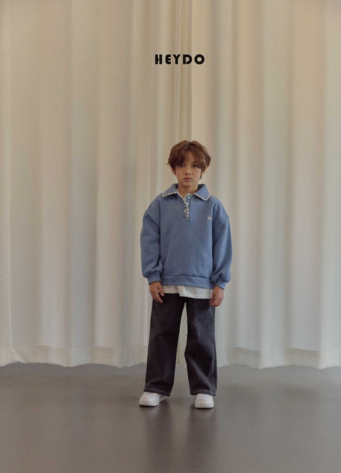 Heydo - Korean Children Fashion - #kidsshorts - Mellow Collar Sweatshirt - 11