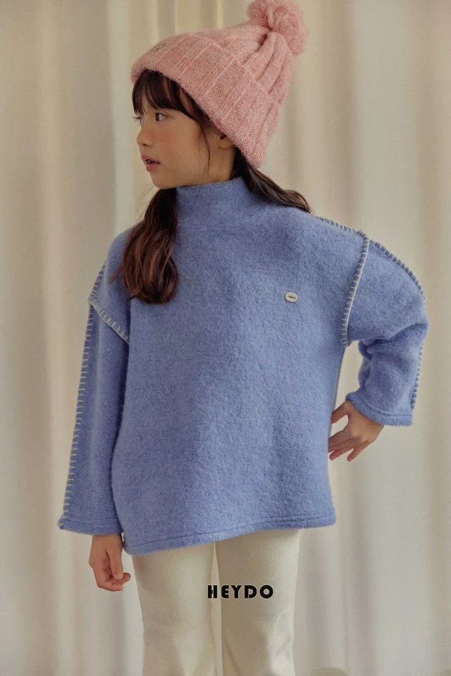 Heydo - Korean Children Fashion - #kidsstore - Fluffy Turtleneck Knit Tee - 10