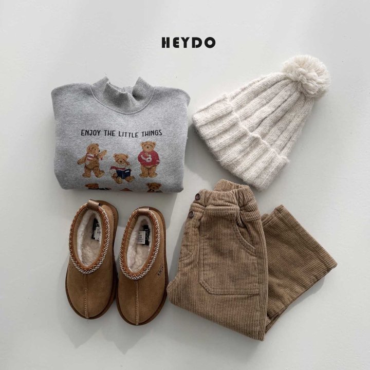 Heydo - Korean Children Fashion - #kidsstore - Bear Turtleneck Sweatshirt - 6