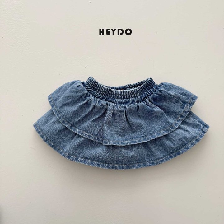 Heydo - Korean Children Fashion - #kidsstore - Winter Denim Tiered Skirt - 2