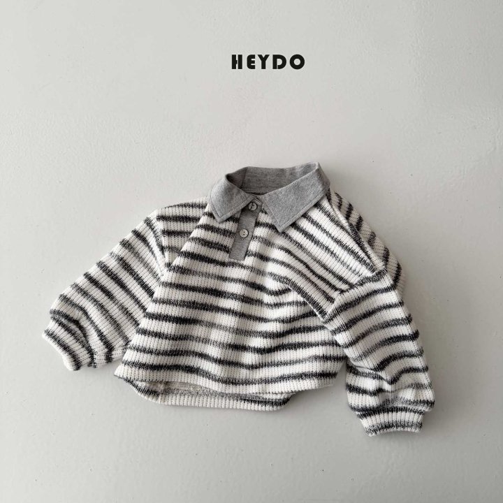 Heydo - Korean Children Fashion - #kidsstore - Knit Stripe Tee - 6