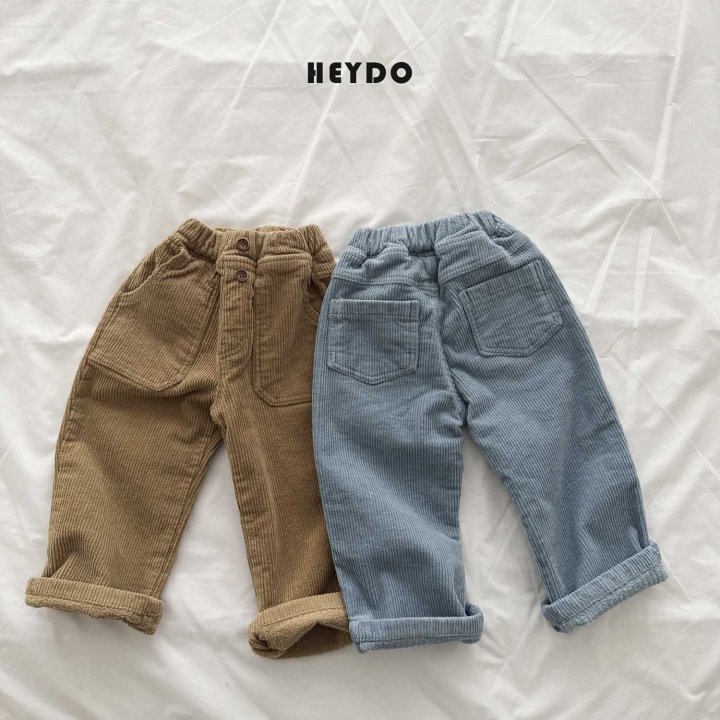 Heydo - Korean Children Fashion - #kidsshorts - Button Corduroy Pants - 4