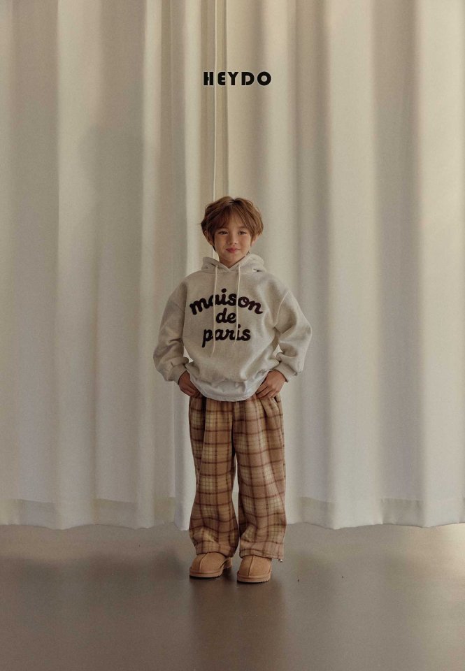 Heydo - Korean Children Fashion - #kidsstore - Check Fleece Pants - 9
