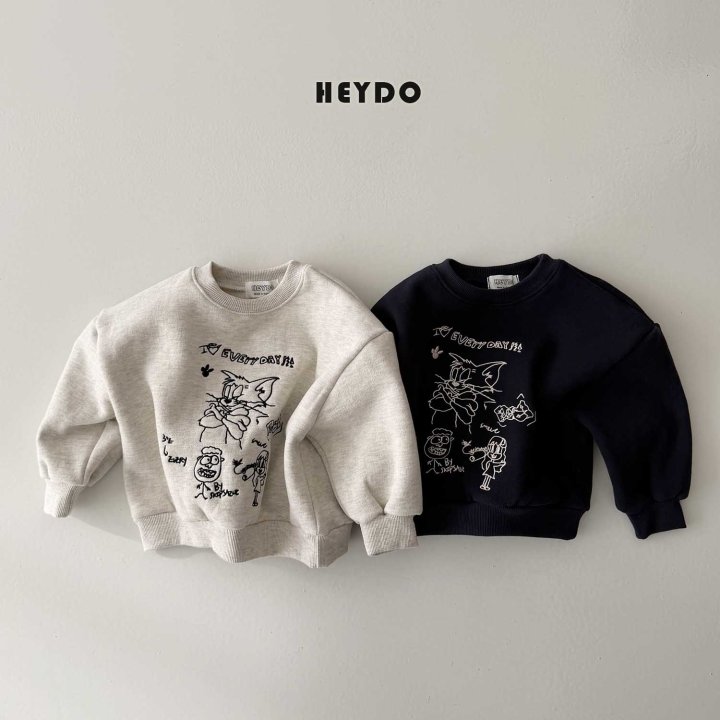 Heydo - Korean Children Fashion - #kidzfashiontrend - Cat Embroidery Sweatshirt