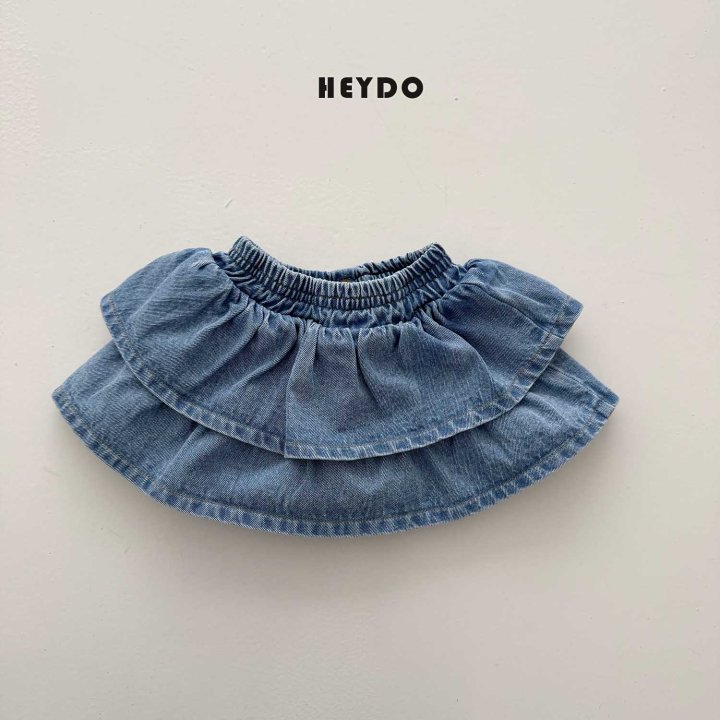 Heydo - Korean Children Fashion - #kidzfashiontrend - Winter Denim Tiered Skirt - 3