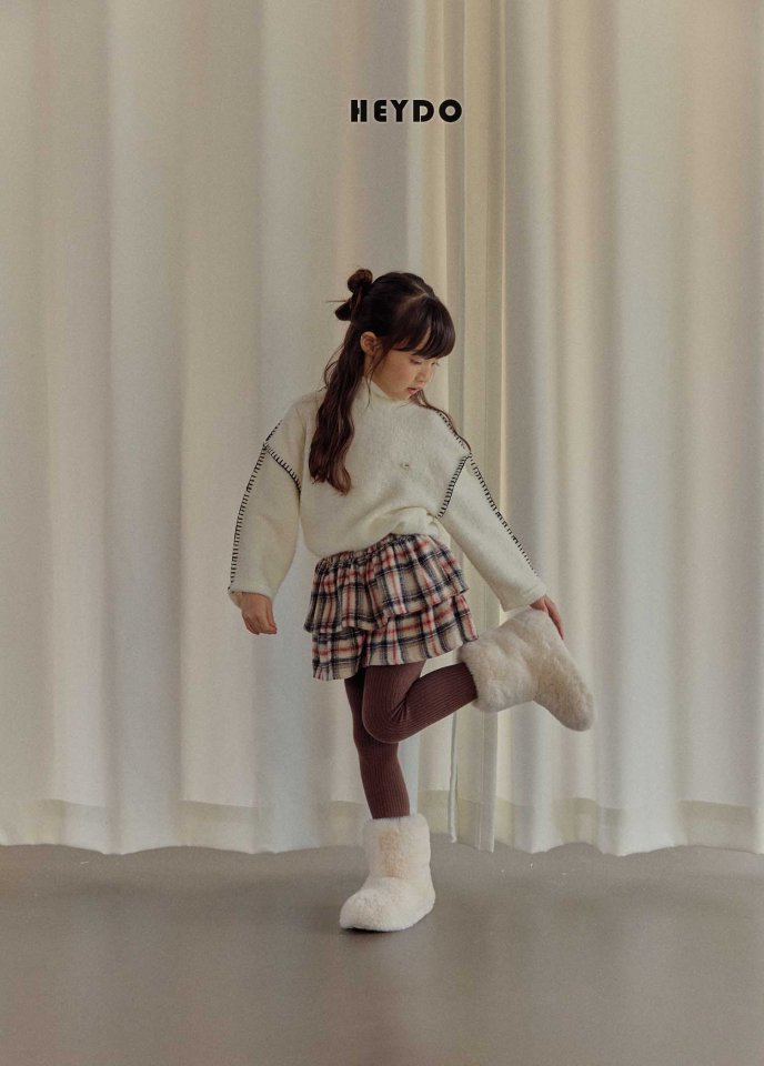 Heydo - Korean Children Fashion - #kidzfashiontrend - Check Tiered Skirt - 10