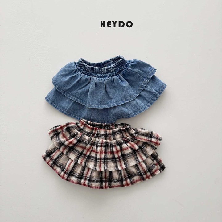 Heydo - Korean Children Fashion - #littlefashionista - Winter Denim Tiered Skirt - 5
