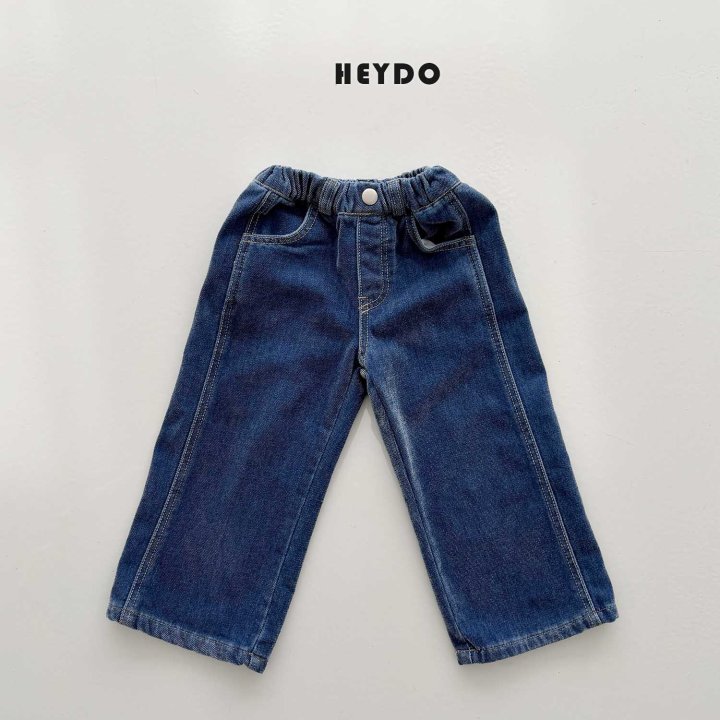 Heydo - Korean Children Fashion - #littlefashionista - Cut Velvet Denim Pants