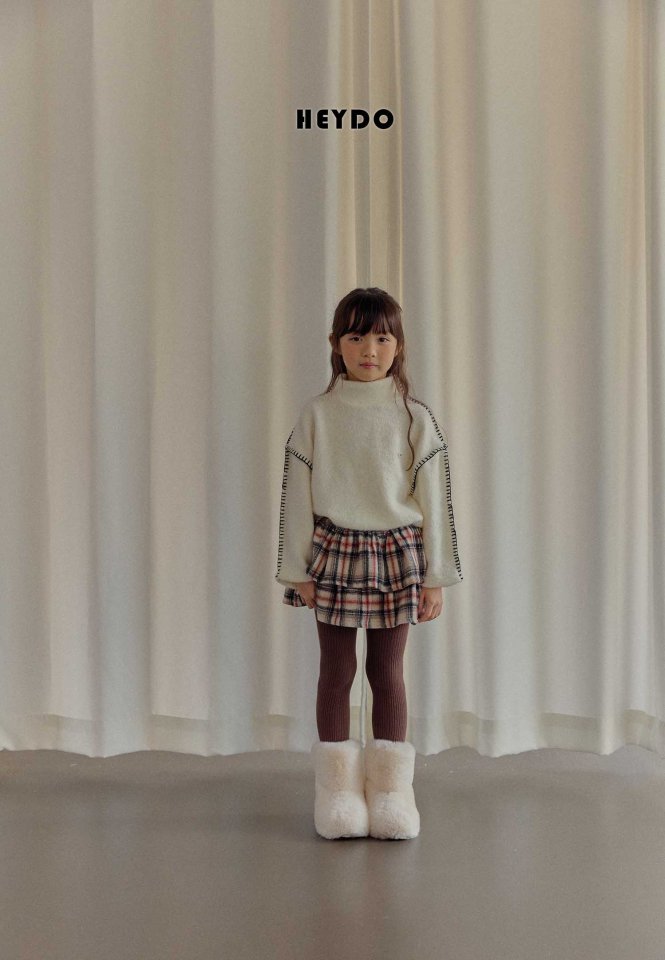 Heydo - Korean Children Fashion - #littlefashionista - Check Tiered Skirt - 12