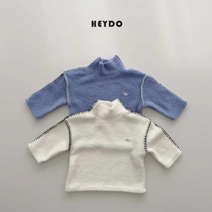 Heydo - Korean Children Fashion - #minifashionista - Fluffy Turtleneck Knit Tee