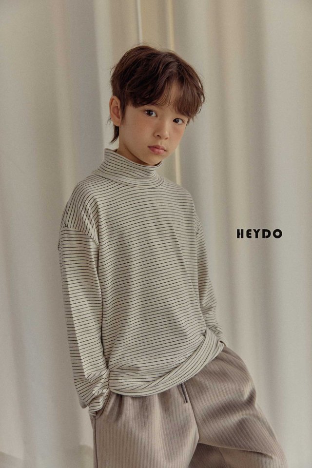 Heydo - Korean Children Fashion - #minifashionista - Wool Stripe Turtleneck Tee - 10
