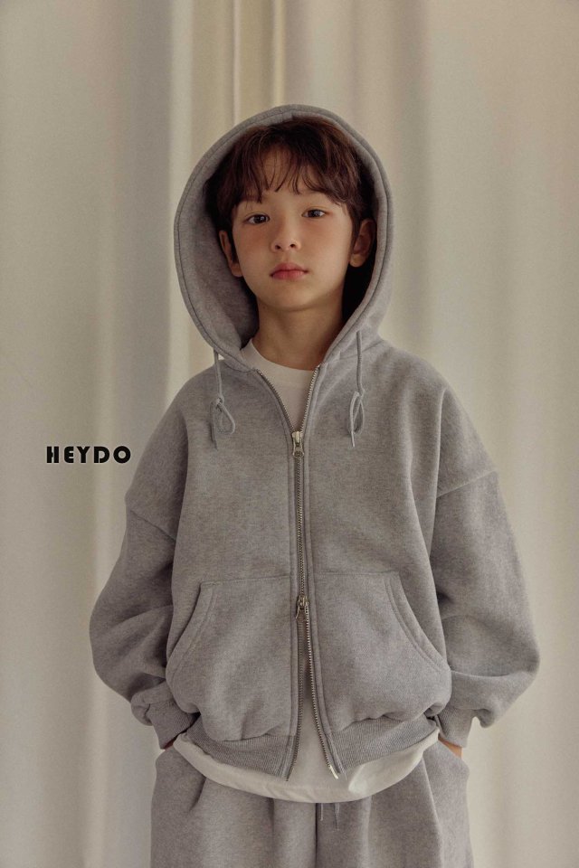 Heydo - Korean Children Fashion - #prettylittlegirls - Label Hood Zip-Up - 9