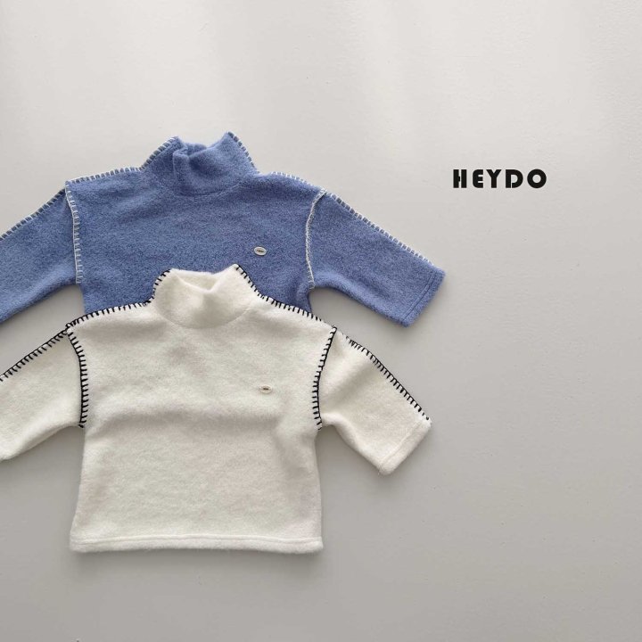 Heydo - Korean Children Fashion - #prettylittlegirls - Fluffy Turtleneck Knit Tee - 2