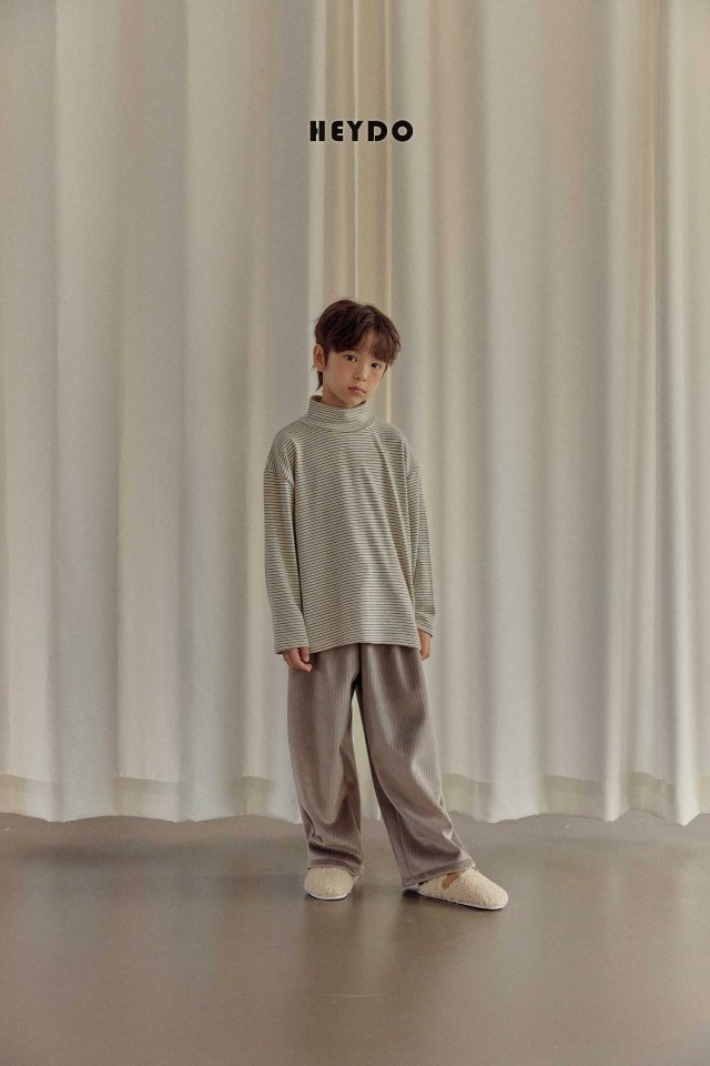 Heydo - Korean Children Fashion - #prettylittlegirls - Wool Stripe Turtleneck Tee - 11