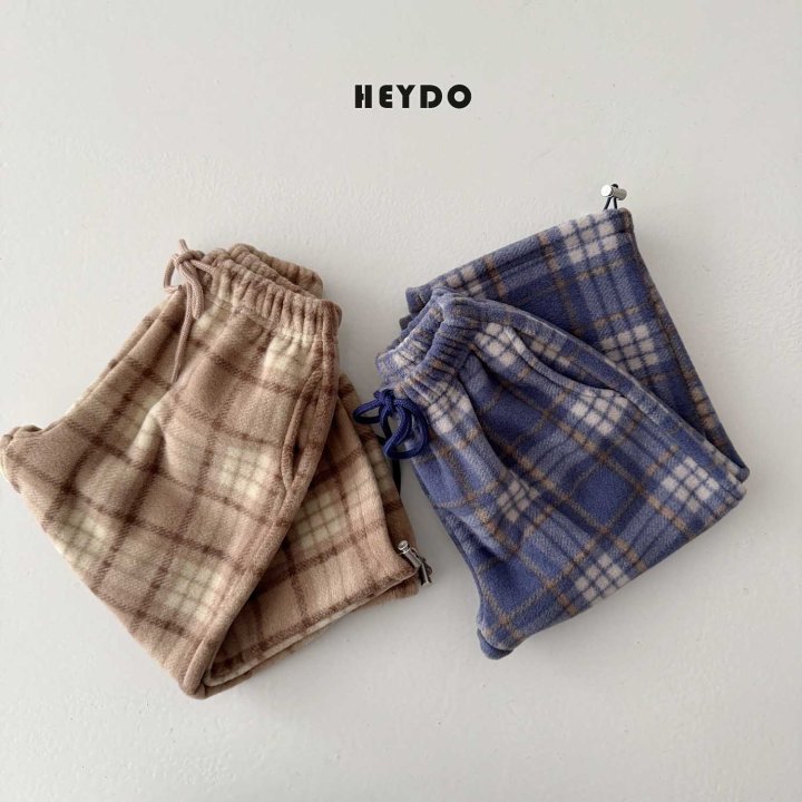 Heydo - Korean Children Fashion - #prettylittlegirls - Check Fleece Pants