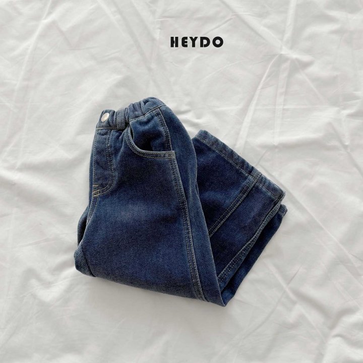 Heydo - Korean Children Fashion - #stylishchildhood - Cut Velvet Denim Pants - 7