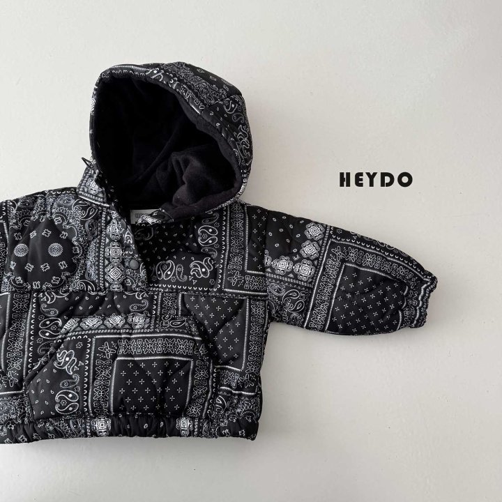Heydo - Korean Children Fashion - #todddlerfashion - Paisley Padded Anorak - 6