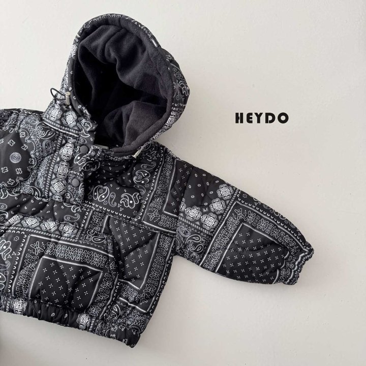 Heydo - Korean Children Fashion - #toddlerclothing - Paisley Padded Anorak - 7