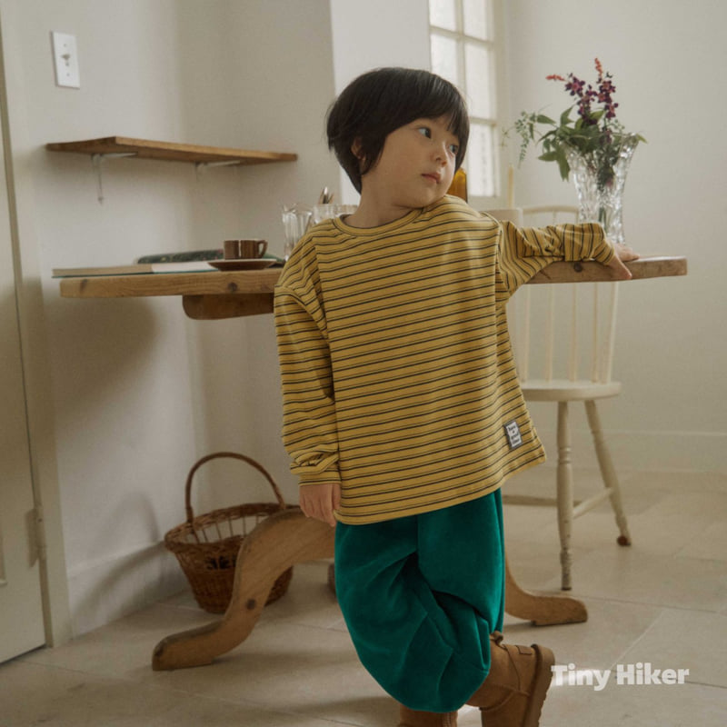 Hiker - Korean Children Fashion - #kidsshorts - Honeybee Stripe Loose Tee - 10