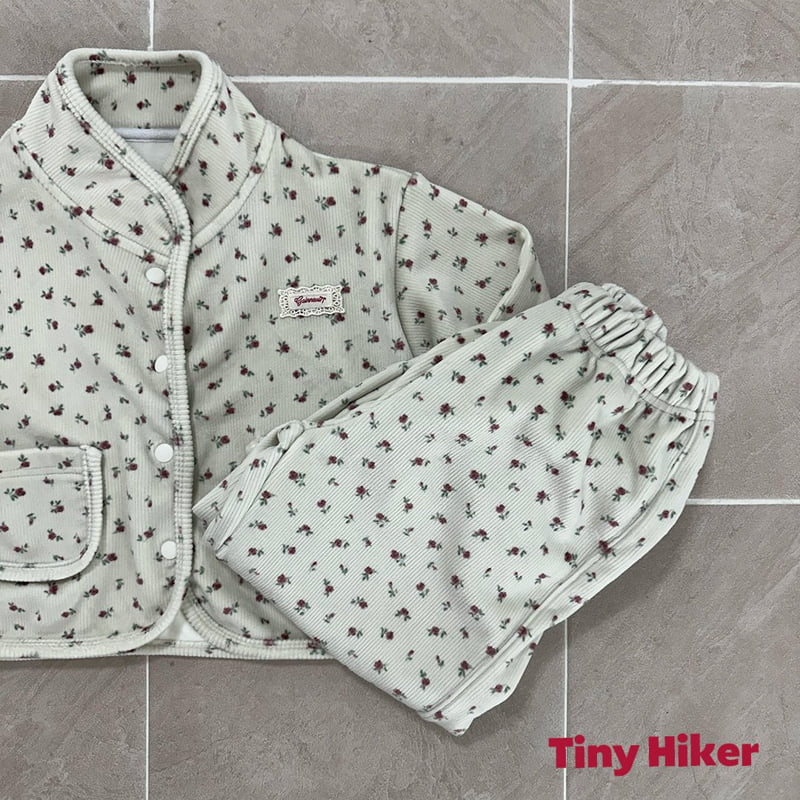 Hiker - Korean Children Fashion - #kidsstore - Tiny Bloom Velour Pants - 3