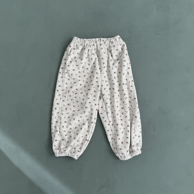 Hiker - Korean Children Fashion - #littlefashionista - Tiny Bloom Velour Pants - 6