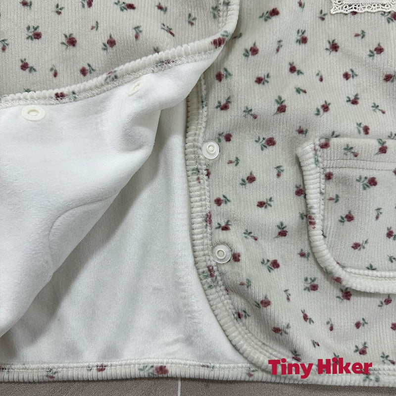 Hiker - Korean Children Fashion - #minifashionista - Tiny Bloom Ribbed Cardigan - 6