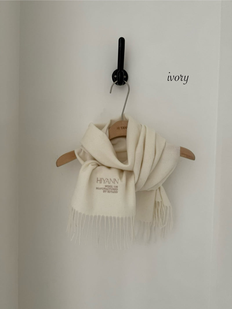 Hiyann - Korean Women Fashion - #momslook - N Wool Muffler - 2