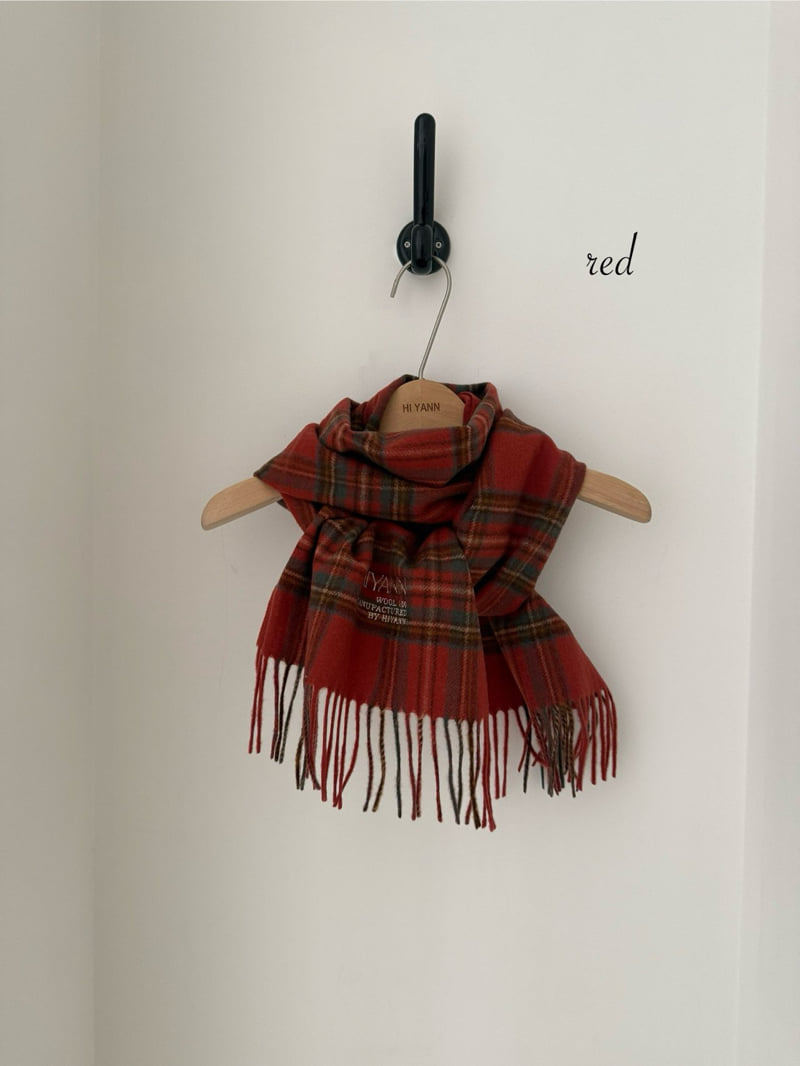 Hiyann - Korean Women Fashion - #momslook - N Wool Check Muffler - 3