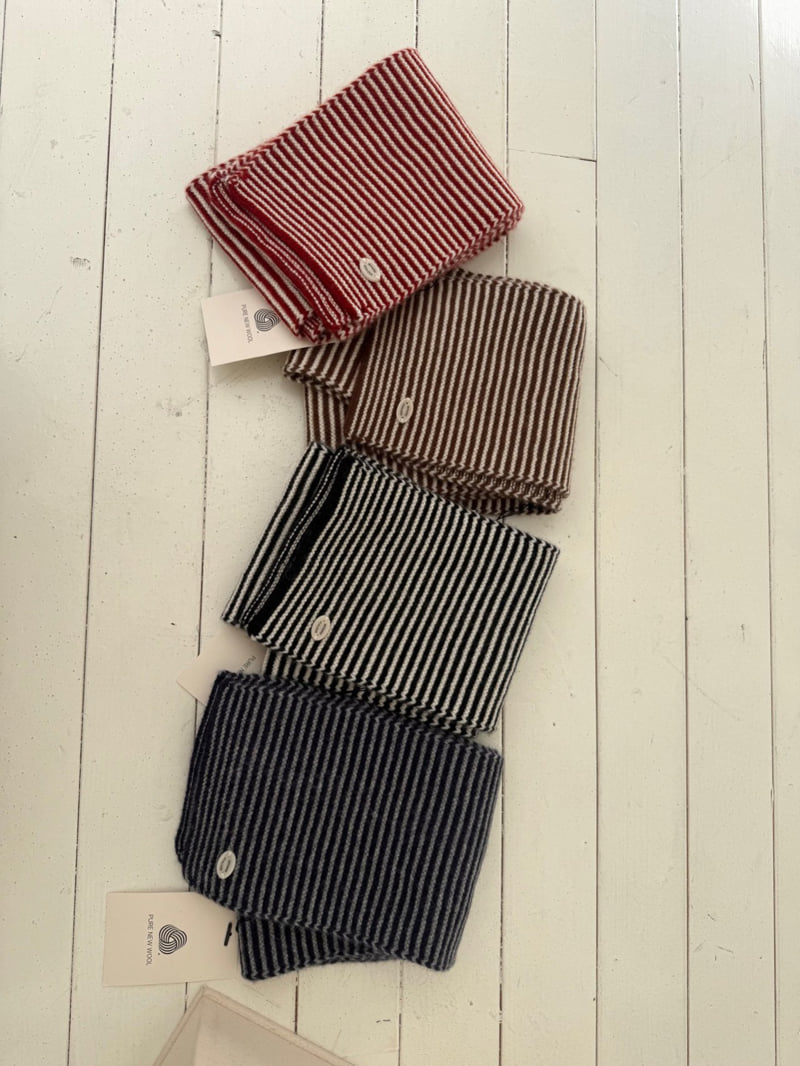 Hiyann - Korean Women Fashion - #momslook - N Wool Stripe Muffler - 8