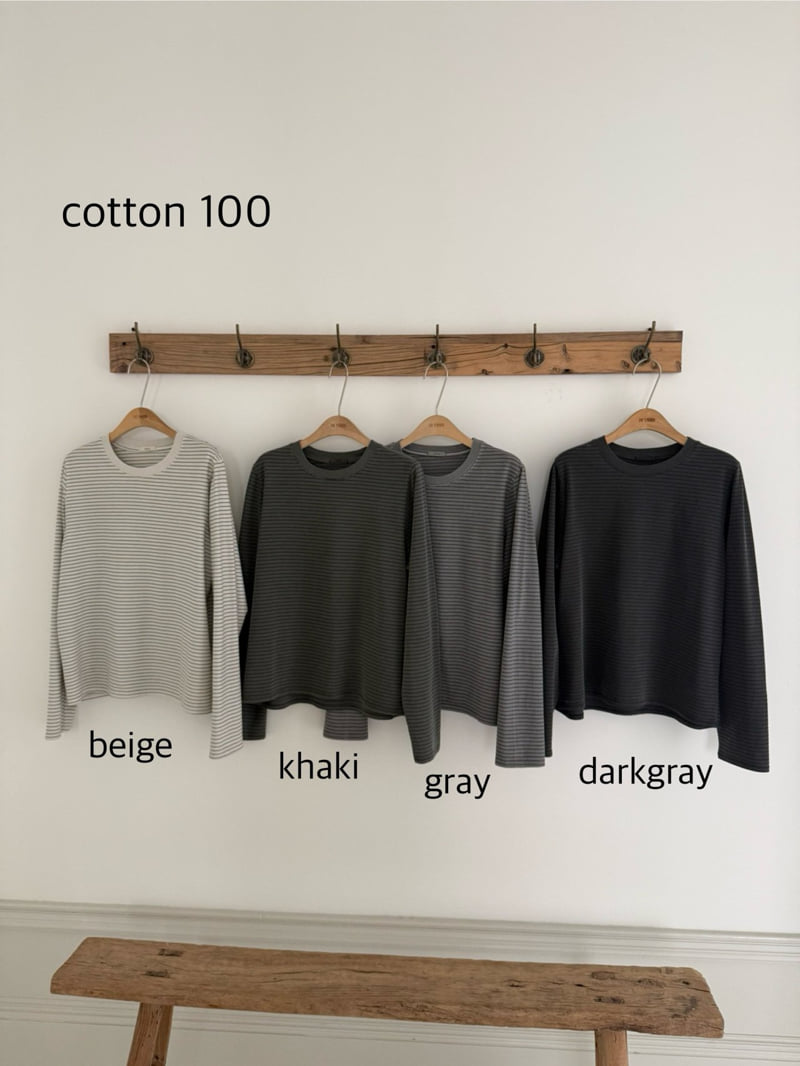 Hiyann - Korean Women Fashion - #momslook - Pigment Stripe Tee