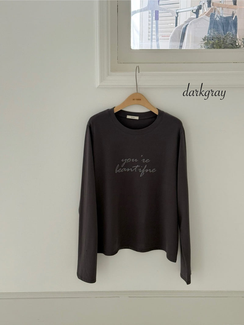 Hiyann - Korean Women Fashion - #womensfashion - Peach Script Tee - 4