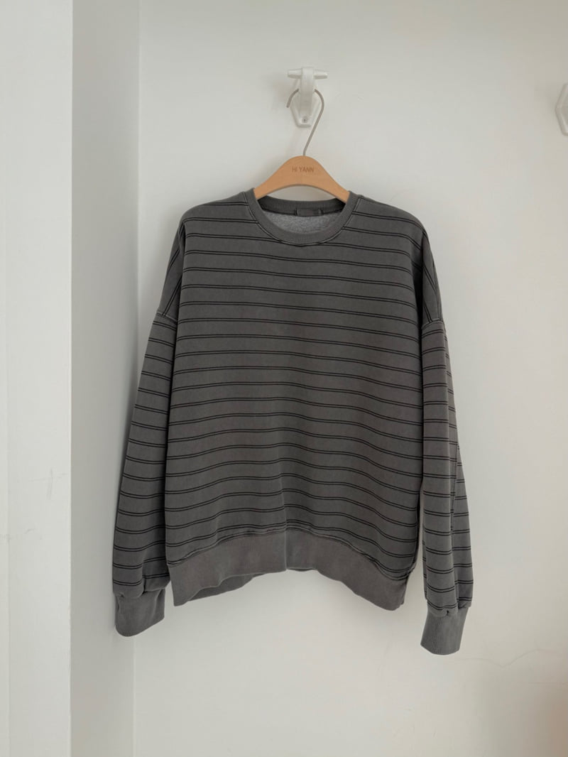 Hiyann - Korean Women Fashion - #momslook - Pigment Stripe Fleece Sweatshirt - 6