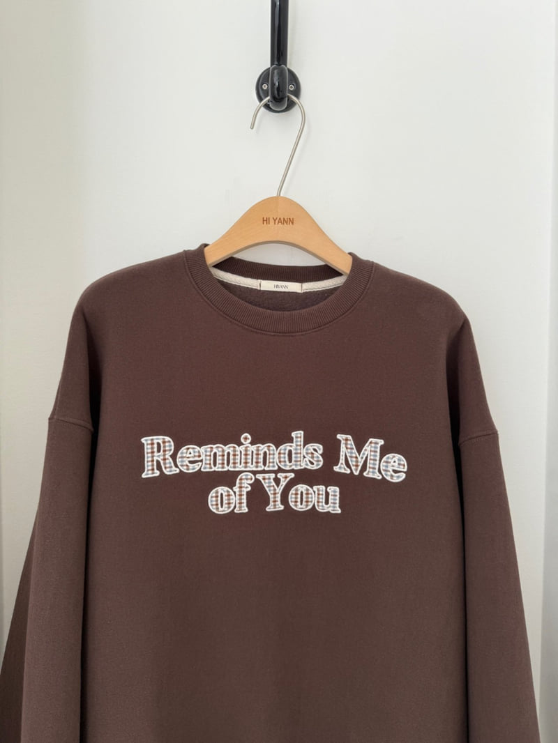 Hiyann - Korean Women Fashion - #momslook - Check Embroidery Double Fleece Sweatshirt - 3
