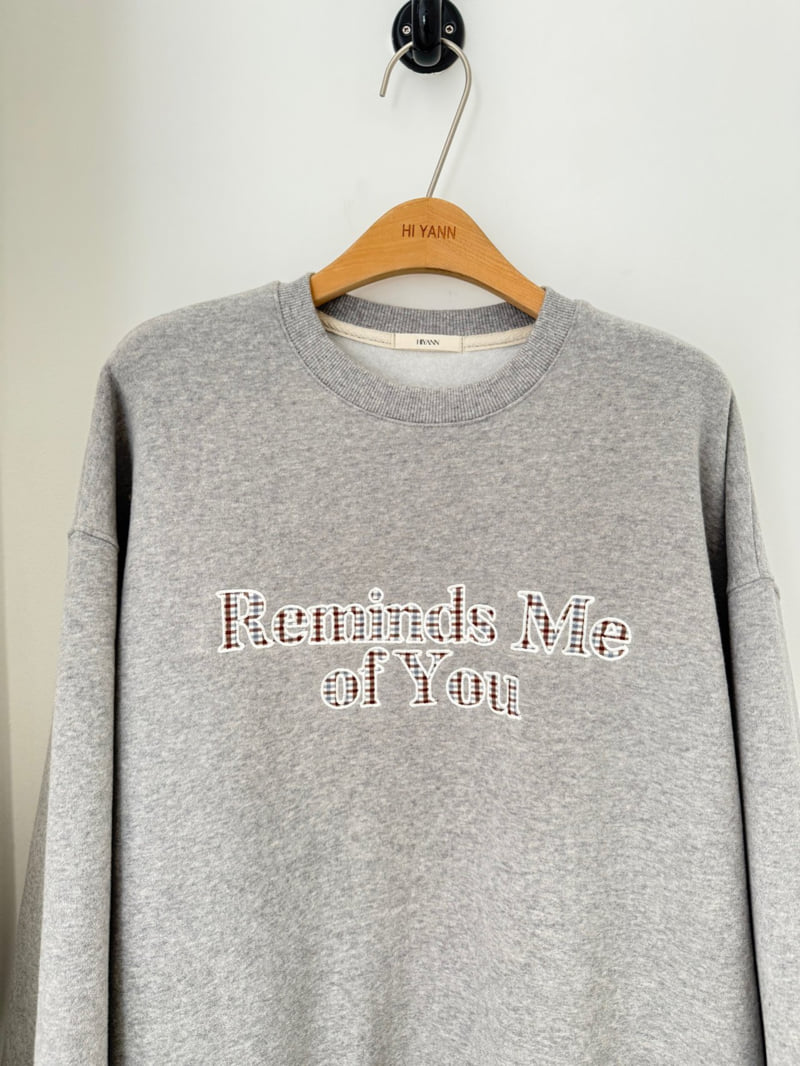 Hiyann - Korean Women Fashion - #momslook - Check Embroidery Double Fleece Sweatshirt - 7
